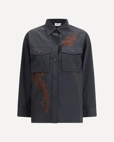 P.a.r.o.s.h P. A.r. O.s. H. Embroidered Shirt In Black