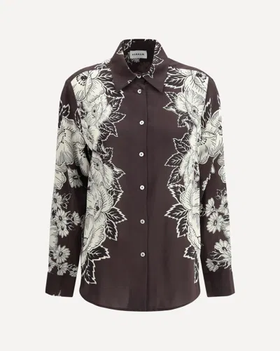 P.a.r.o.s.h P. A.r. O.s. H. Floral Print Shirt In Brown