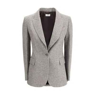 P.a.r.o.s.h P. A.r. O.s. H. Houndstooth Patterned Women's Jacket In Brown