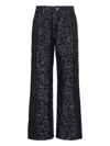 P.a.r.o.s.h Straight Jeans With Guff Sequins In Black