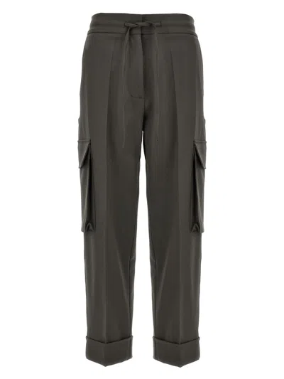 P.a.r.o.s.h Drawstring Casual Pants In Gray