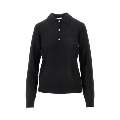P.a.r.o.s.h P. A.r. O.s. H. Knitted Polo Shirt In Black