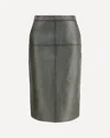 P.a.r.o.s.h P. A.r. O.s. H. Leather Pencil Skirt In Gray