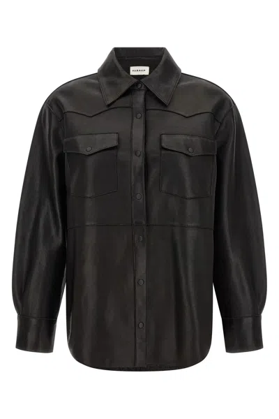 P.a.r.o.s.h P. A.r. O.s. H. Leather Shirt In Black