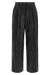 P.a.r.o.s.h Maciock25w Panelled Leather Trousers In Brown
