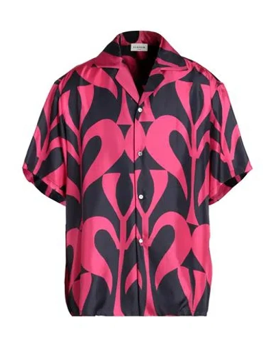 P.a.r.o.s.h P. A.r. O.s. H. Man Shirt Fuchsia Size L Silk In Pink