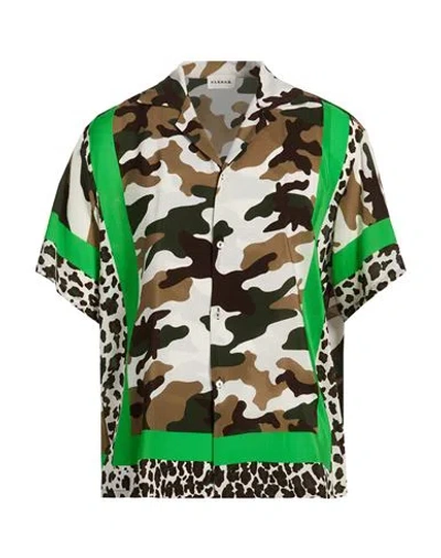 P.a.r.o.s.h P. A.r. O.s. H. Man Shirt Military Green Size L Silk
