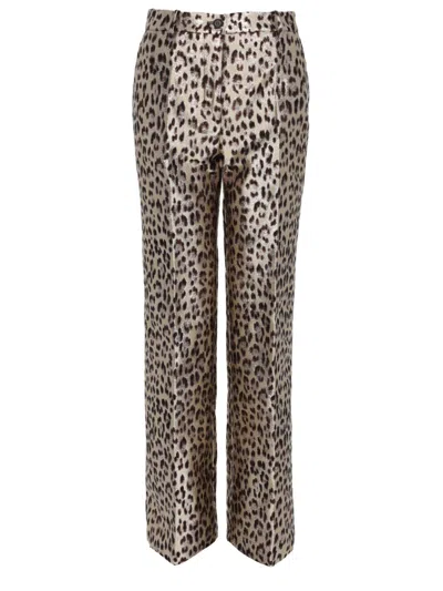 P.a.r.o.s.h P. A.r. O.s. H. Multicolor-textured Metallic Blend Pants In Brown