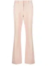 P.a.r.o.s.h Flared Trousers With Side Stripe Detail In Beige