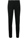 P.a.r.o.s.h Wool Trousers With Tapered Leg And Stretch In Black