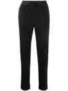 P.a.r.o.s.h Wool Blend Drawstring Trousers With Cuffed Hems In Black