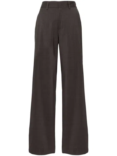 P.a.r.o.s.h . Lillie Pressed-crease Wide-leg Pants In Brown