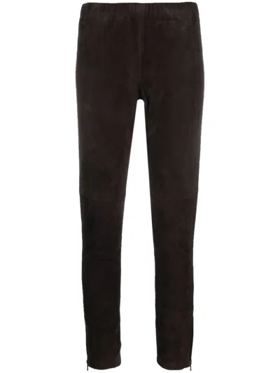 P.A.R.O.S.H P.A.R.O.S.H. MONET SLIM-FIT SUEDE TROUSERS