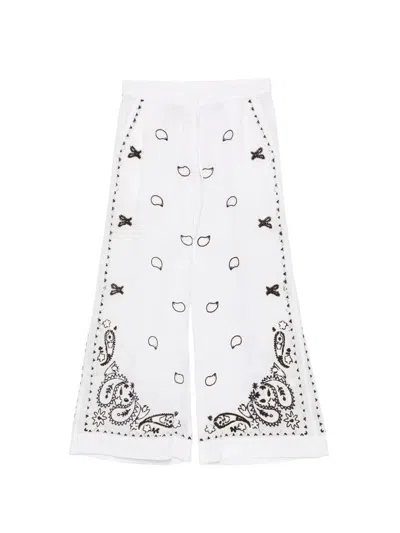 P.a.r.o.s.h P. A.r. O.s. H. Pants With Embroidery In White