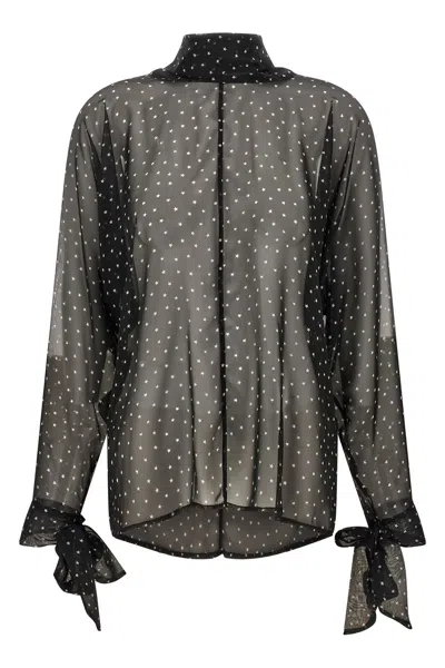 P.a.r.o.s.h Pioggia Blouse In Black