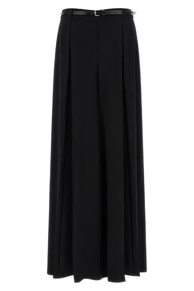 P.a.r.o.s.h Poker26 Belted Palazzo Pants In Black