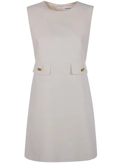 P.a.r.o.s.h P. A.r. O.s. H. 'raisa26' Viscose Linen Mini Dress In White