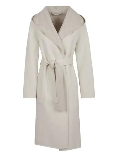 P.A.R.O.S.H P. A.R. O.S. H. REVERSIBLE COAT WITH HOOD,D431787.LOGICAL 802 CREAM MIX