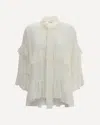 P.a.r.o.s.h P. A.r. O.s. H. Ruffle Blouse In White