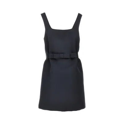 P.a.r.o.s.h P. A.r. O.s. H. Satin Mini Dress With Belt In Black