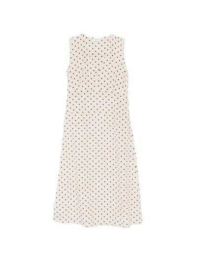P.a.r.o.s.h Polka-dot Sleeveless Midi Dress In Neutral