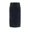 P.a.r.o.s.h P. A.r. O.s. H. Sequined Midi Skirt In Blue