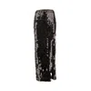 P.a.r.o.s.h P. A.r. O.s. H. Sequinned Long Skirt With Split In Black