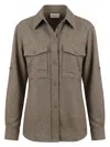 P.a.r.o.s.h Houndstooth-pattern Shirt In Gray
