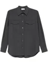 P.a.r.o.s.h Slub-texture Shirt In Grey
