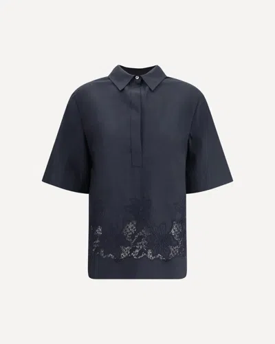 P.a.r.o.s.h P. A.r. O.s. H. Short Sleeves Embroidered Shirt In Black