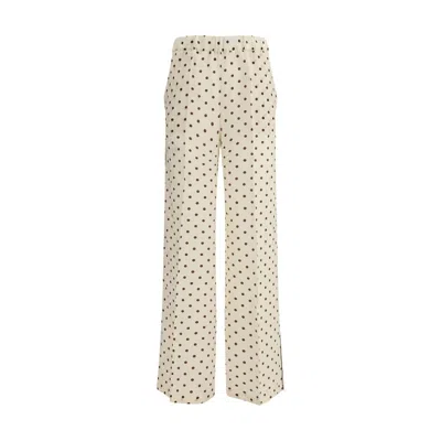 P.a.r.o.s.h Cream Silk Casual Pants In White