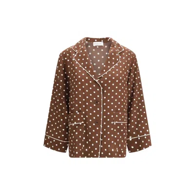 P.a.r.o.s.h Brown Silk Pattern Shirt