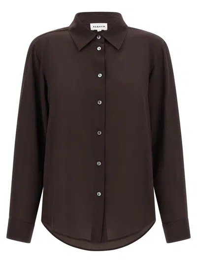P.a.r.o.s.h P. A.r. O.s. H. Silk Women's Blouse In Brown