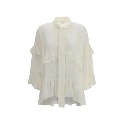 P.a.r.o.s.h P. A.r. O.s. H. Silk Women's Blouse In White