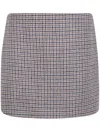 P.a.r.o.s.h Houndstooth Wool Skirt In Beige
