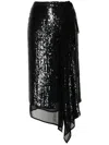 P.a.r.o.s.h Sequin Embellished Wraparound Skirt In Black