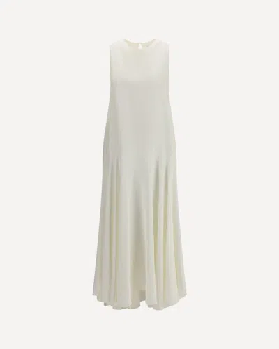 P.a.r.o.s.h Flowing Maxi Dress With Elegant Silhouette In White