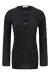 P.a.r.o.s.h Soph Blouse Button Detail Long Sleeves In Black