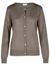 P.a.r.o.s.h 'linfa' Brown Wool Blend Cardigan In Brown