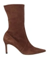 P.a.r.o.s.h Stivale 80mm Suede Ankle Boots In Brown