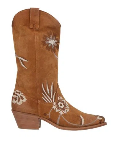 P.a.r.o.s.h P. A.r. O.s. H. Woman Ankle Boots Camel Size 9 Calfskin In Brown
