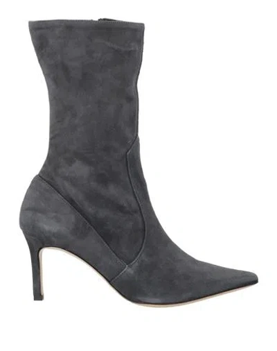 P.a.r.o.s.h P. A.r. O.s. H. Woman Ankle Boots Charcoal Size 11 Leather In Grey