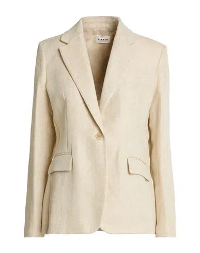 P.a.r.o.s.h P. A.r. O.s. H. Woman Blazer Beige Size M Linen In Neutral