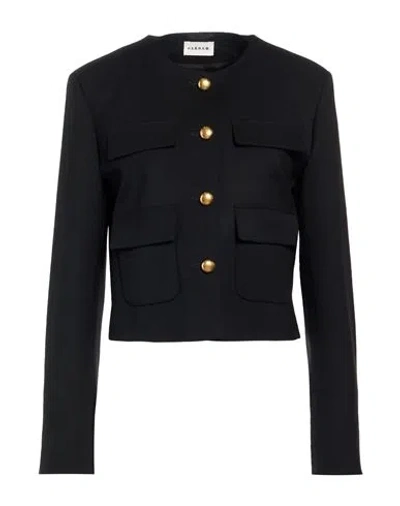 P.A.R.O.S.H P. A.R. O.S. H. WOMAN BLAZER BLACK SIZE M VIRGIN WOOL, ELASTANE