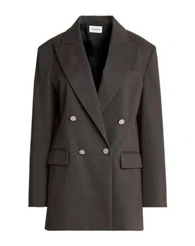 P.a.r.o.s.h P. A.r. O.s. H. Woman Blazer Charcoal Size M Cotton, Lyocell, Elastane In Gray