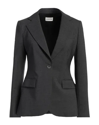 P.a.r.o.s.h P. A.r. O.s. H. Woman Blazer Charcoal Size M Virgin Wool, Elastane In Gray