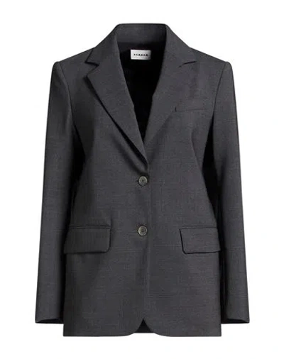 P.a.r.o.s.h P. A.r. O.s. H. Woman Blazer Charcoal Size S Virgin Wool, Elastane In Blue