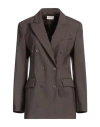 P.a.r.o.s.h P. A.r. O.s. H. Woman Blazer Chocolate Brown Size S Virgin Wool, Elastane