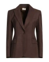 P.a.r.o.s.h P. A.r. O.s. H. Woman Blazer Chocolate Brown Size Xs Viscose, Linen