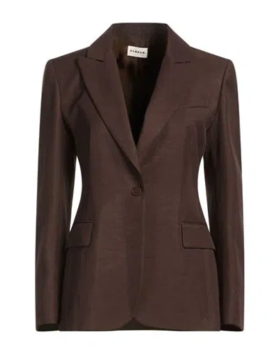 P.a.r.o.s.h P. A.r. O.s. H. Woman Blazer Chocolate Brown Size Xs Viscose, Linen